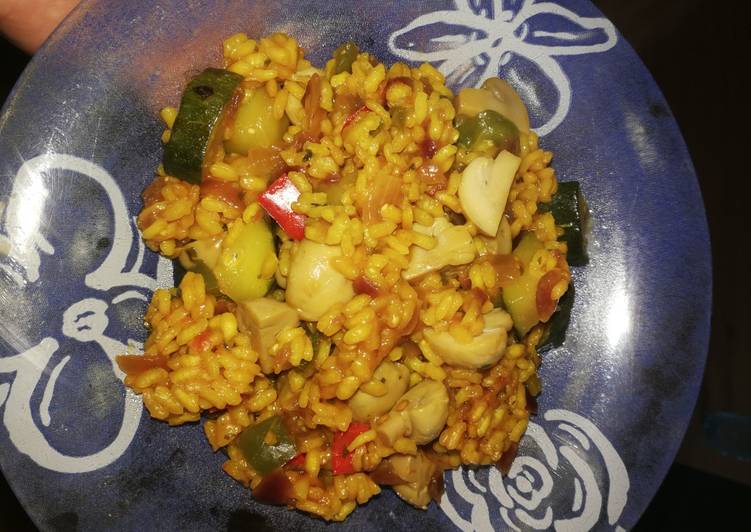 Paella de verduritas fácil