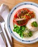 Cà Chua Nhồi Thịt Nướng & Cơm Nóng