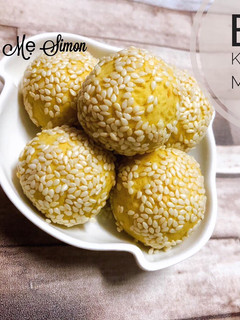 Hình của món Ăn dặm - Bánh khoai lang mè trắng.