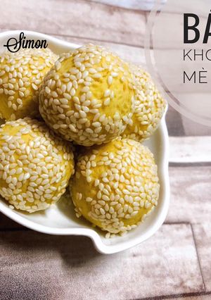 Hình của món Ăn dặm - Bánh khoai lang mè trắng.