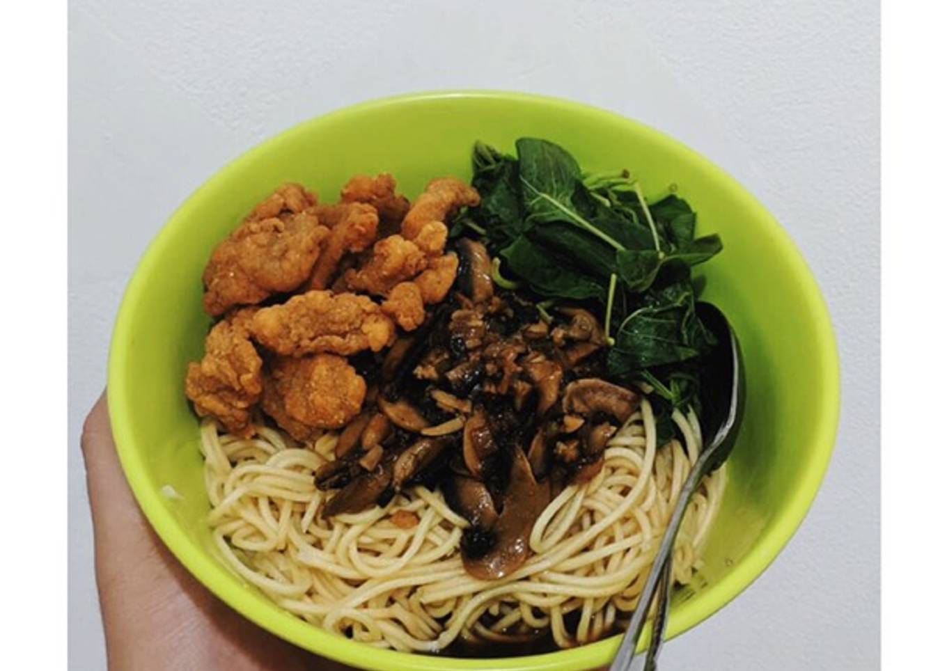 Mie Jamur Ayam Popcorn