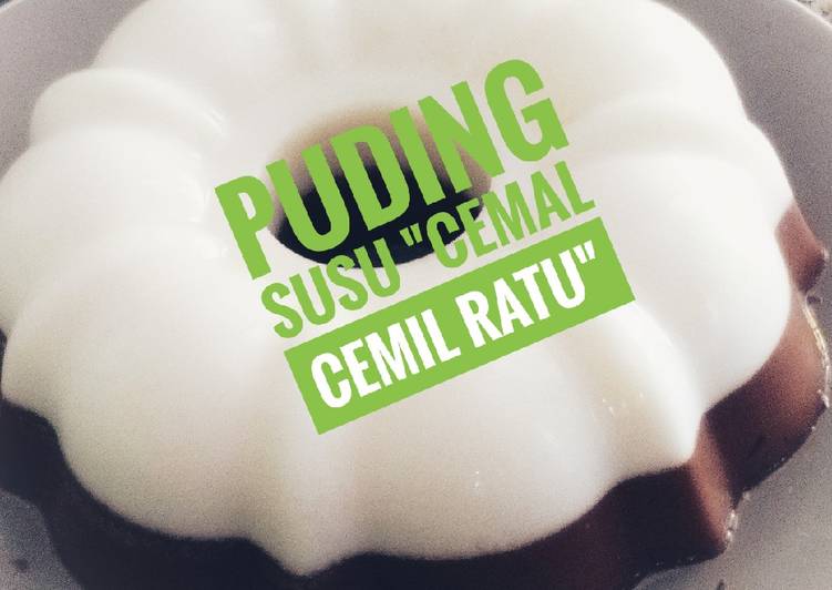 Puding susu vanila coklat