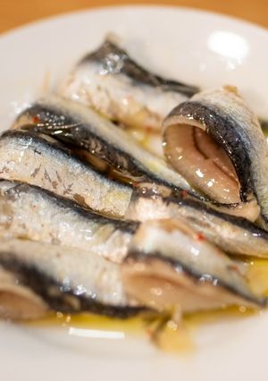 A picture of Marinated anchovies.