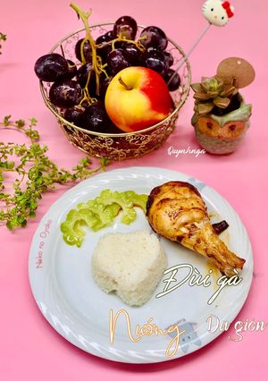 Hình của món Đùi gà nướng da giòn.
