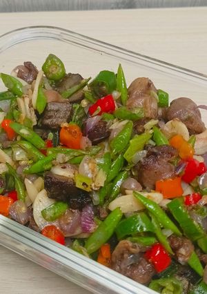 Foto resep Ampela ati oseng bawang buncis