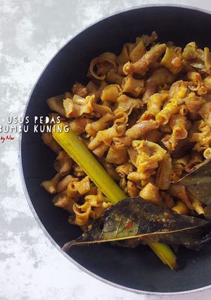 Foto resep Usus Pedas Bumbu Kuning
