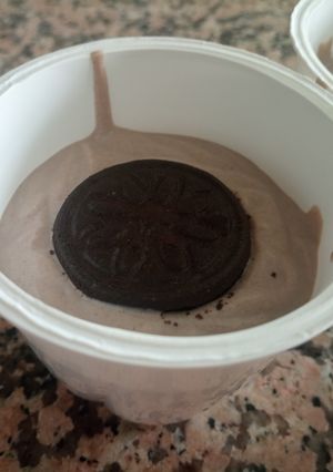 Una foto de Crema de queso fresco y oreo fit