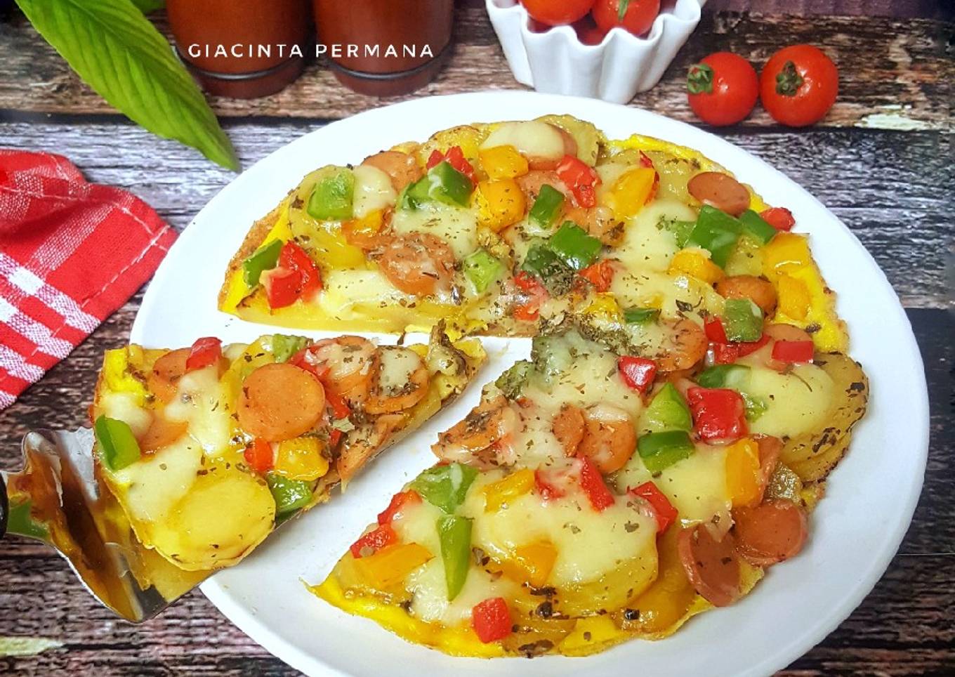 Pizza kentang telur teflon