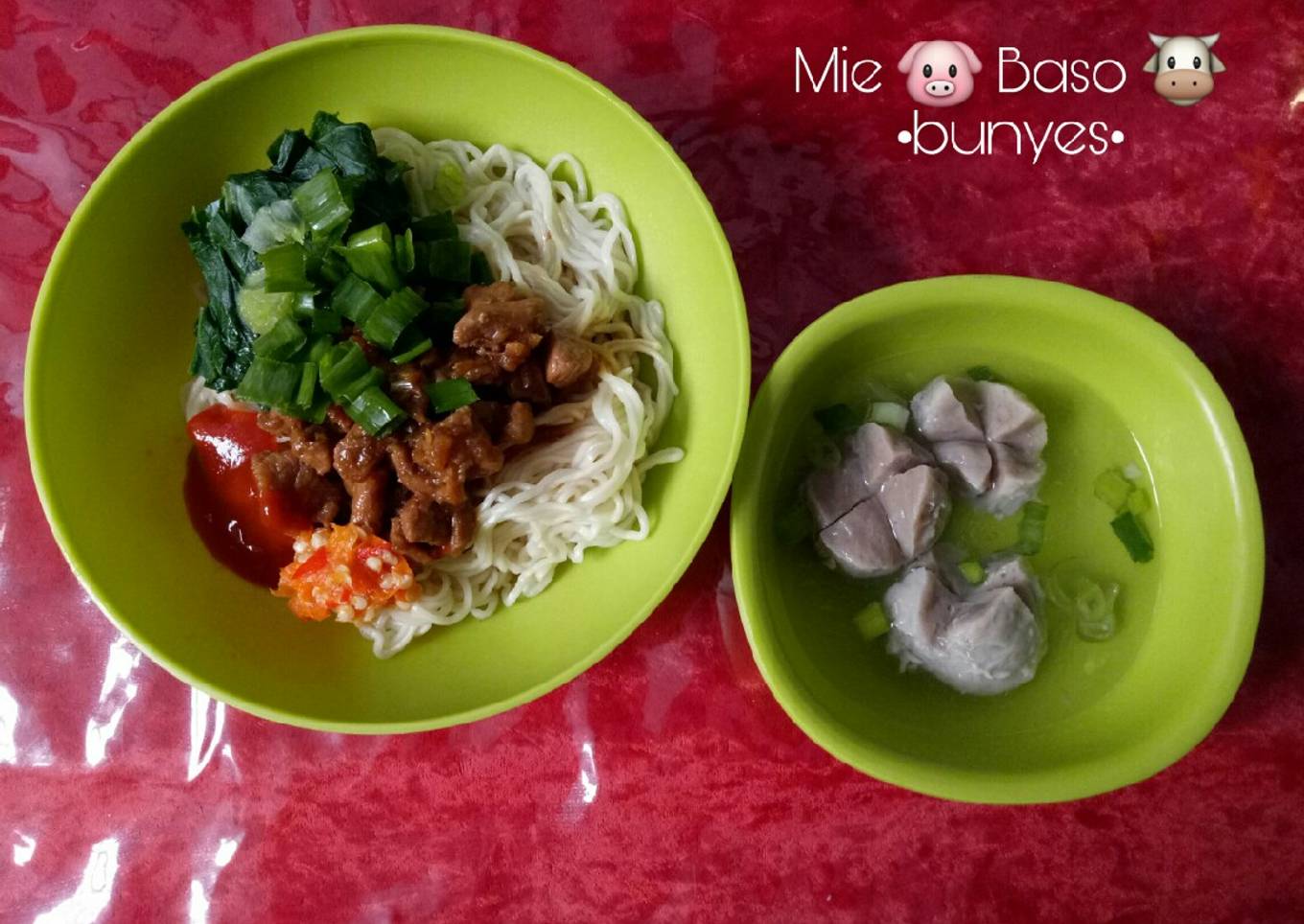 Mie Babi Kecap Baso Sapi (non halal)