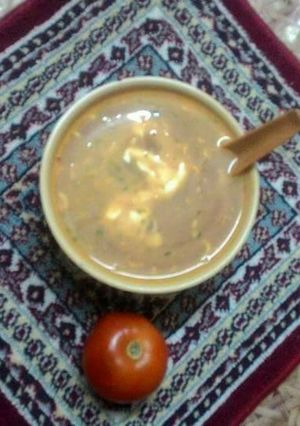 A picture of Paneer carrot and tomato soup.