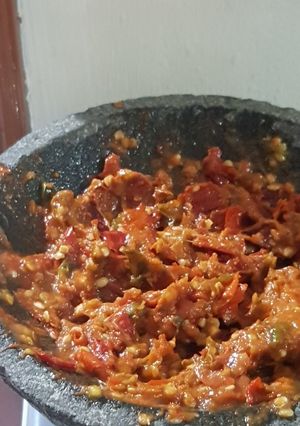 Foto resep Sambel terasi pedes
