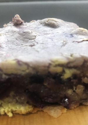 Una foto de Budín de arándanos y naranjas