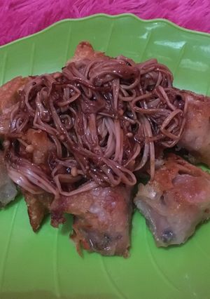 Foto resep Siomay goreng enoki saus lada hitam