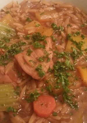 A picture of Chicken & Orzo Soup.
