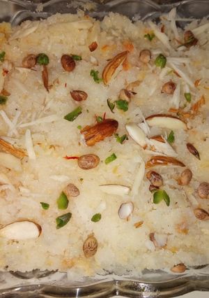 A picture of Coconut halwa.