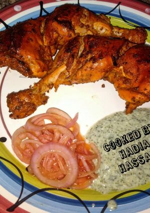A picture of Chicken roast 😋 (Tawa chicken).