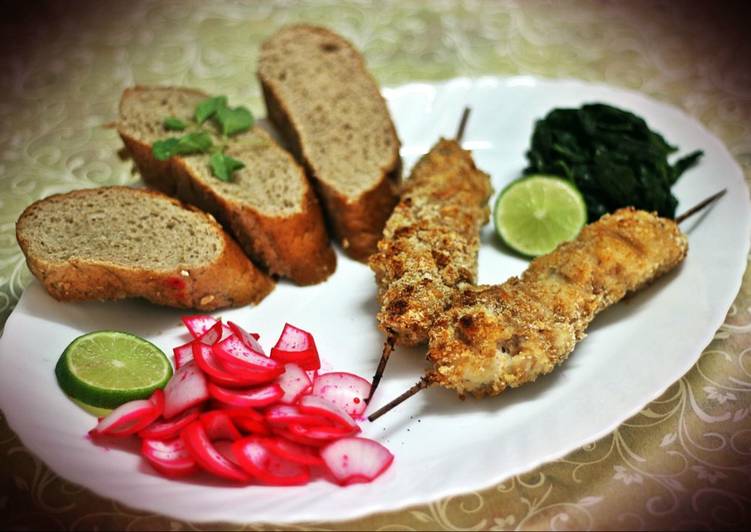 Recipe of Ultimate Crispy grilled fish skewers