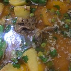 Alu Matar Gosht A picture of Alu Matar Gosht.