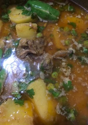 A picture of Alu Matar Gosht.
