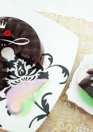 Foto resep Puding coklat fla susu warna warni