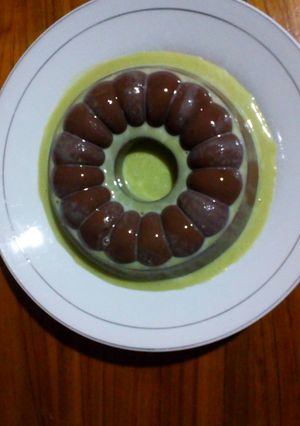 Foto resep Puding Cokelat Saus Green Tea