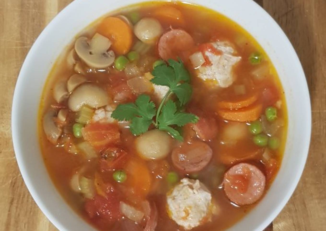 Sop Merah (Indonesian minestrone - with meats)