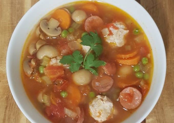 Sop Merah (Indonesian minestrone - with meats)