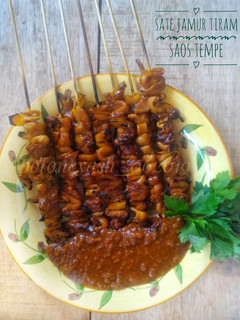 Foto resep (150).Sate Jamur Tiram saos Tempe pedas