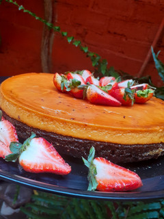 Una foto de Chocoflan o pastel imposible cremosito