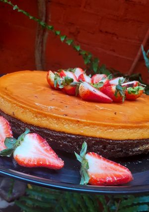 Una foto de Chocoflan o pastel imposible cremosito