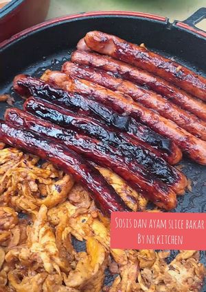 Foto resep Sosis dan Ayam Slice Bakar Lava Saus