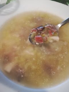 Una foto de Sopa de picadillo con verdura