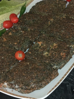 عکسی از دستور کوکو سبزی مغز دار