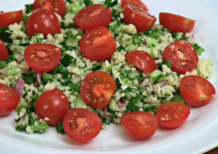 Recipe of Perfect Tabouleh (Tabbouleh) salad with cherry tomatoes