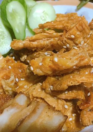 Hình của món Tàu hủ ky chiên giòn.