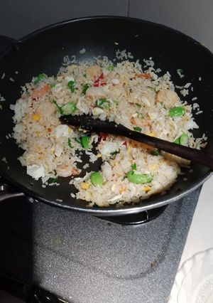 Foto resep Nasgor udang telor asin pete
