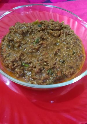 A picture of Bhuna kheema.