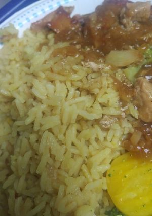 A picture of Saffron Yellow Rice.