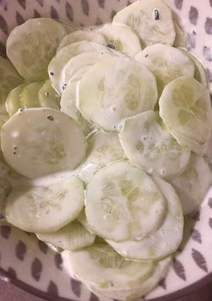 Une photo de Concombre crème Boursin ail et fines herbes