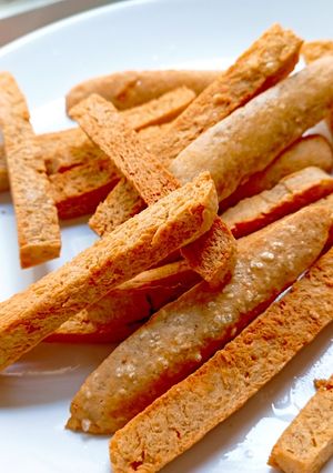 รูปของ French fries Crispy Tofu เฟรนช์ฟรายเต้าหู้กรอบ lowcarb snack😋🍟