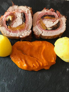 Una foto de Solomillo de cerdo relleno al horno