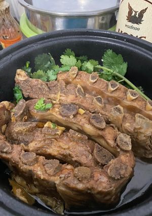 รูปของ ซี่โครงหมูตุ๋นซีอิ๊วเหล้าไทย