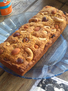 Una foto de Budín integral de coco, banana y avena: apto veg y diabéticos