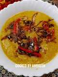 Moong Masoor Dal With Red Chilli Tarka