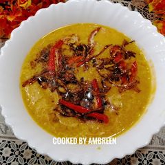 A picture of Moong Masoor Dal With Red Chilli Tarka.