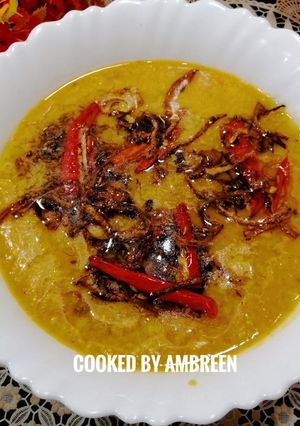 A picture of Moong Masoor Dal With Red Chilli Tarka.