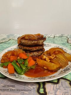 Foto resep Hamburg steak kulit pisang ala fe