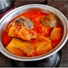 Brinjal In Onion Tomato Gravy A picture of Brinjal In Onion Tomato Gravy.