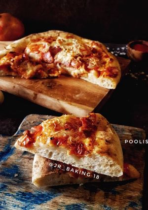 Foto resep No Knead Poolish Pizza (Recipe: ICENGUIK)