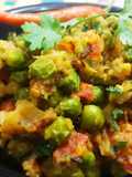 Turnip & carrot bharta with green peas